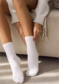 Legs WC28 Velvet skarpetki z warkoczem, bawełna 2 pary białe