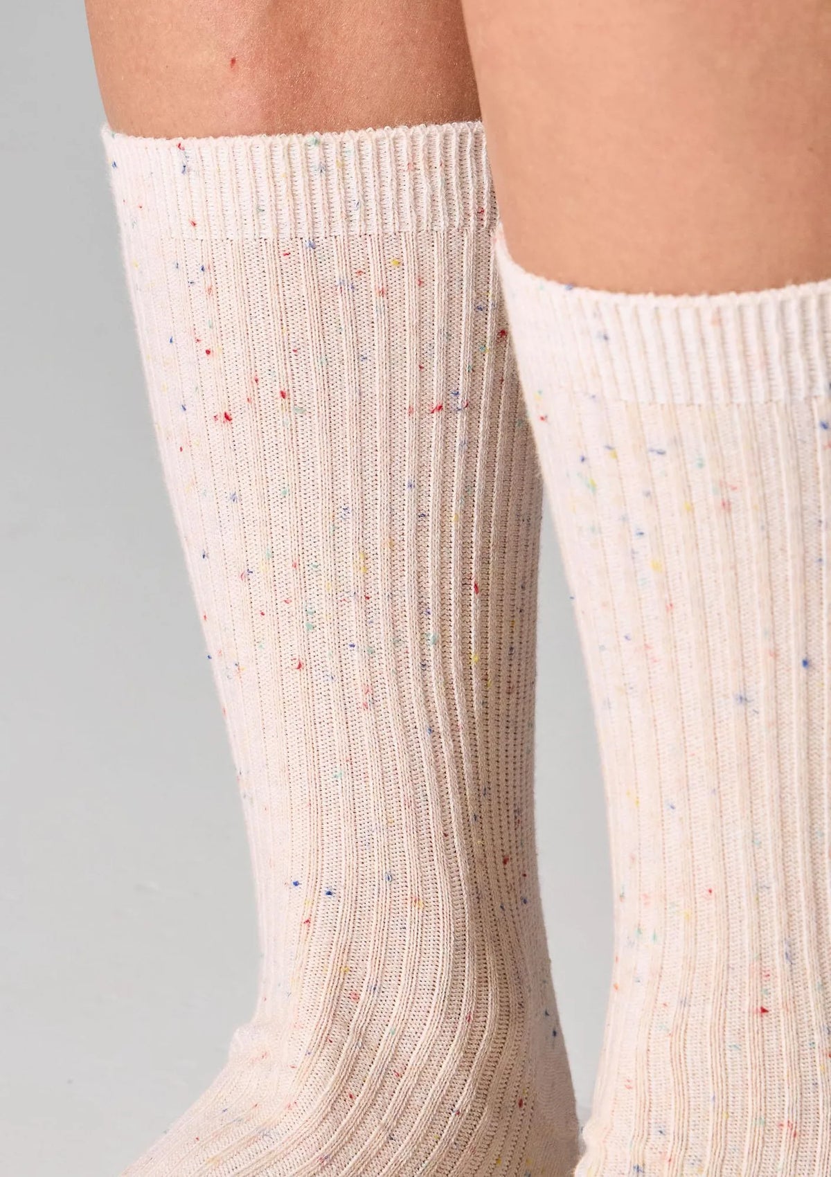 Legs G19 skarpetki damskie bawełniane prążkowane, 2 pary