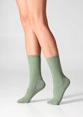 Skarpetki bawełniane Legs G19 green/yellow, 2 pary, prążek