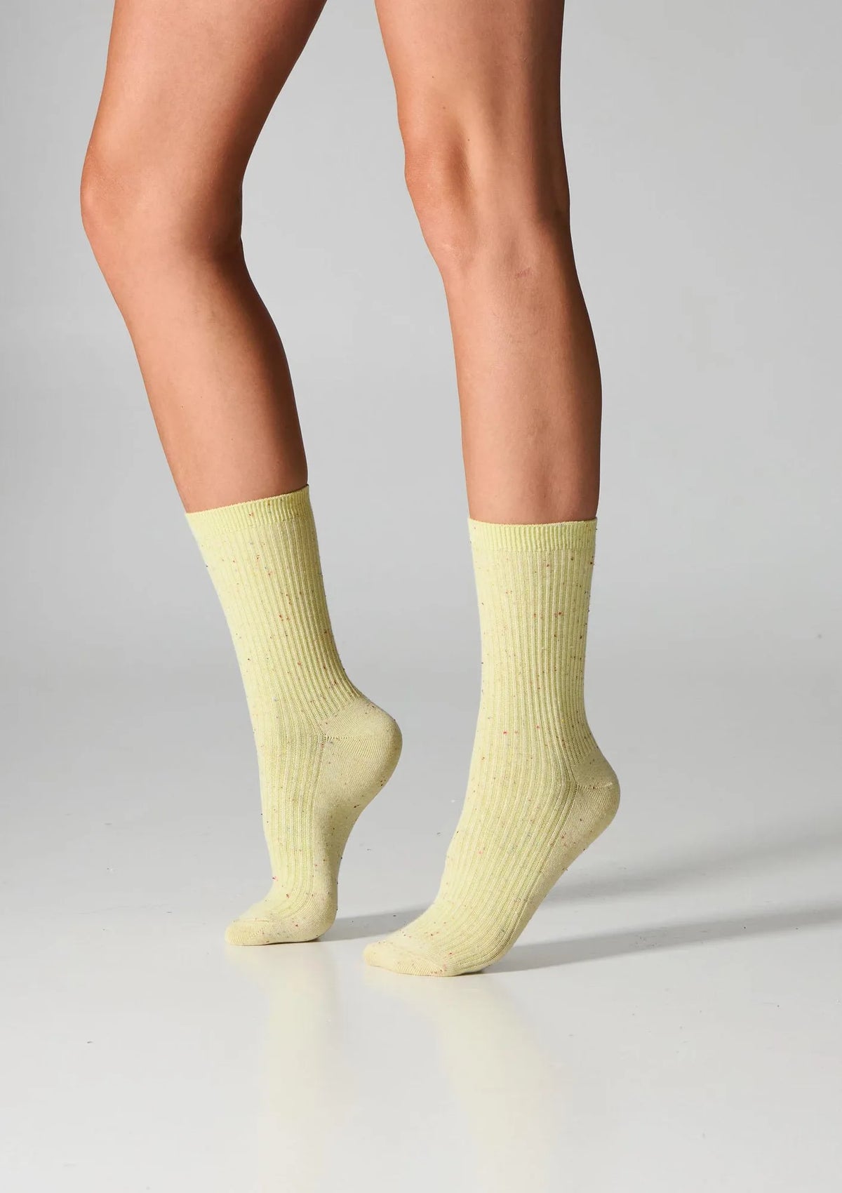 Skarpetki bawełniane Legs G19 green/yellow, 2 pary, prążek