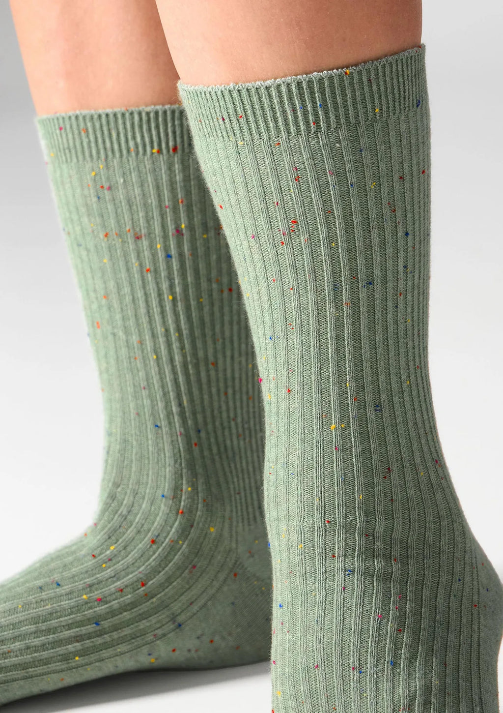 Skarpetki bawełniane Legs G19 green/yellow, 2 pary, prążek