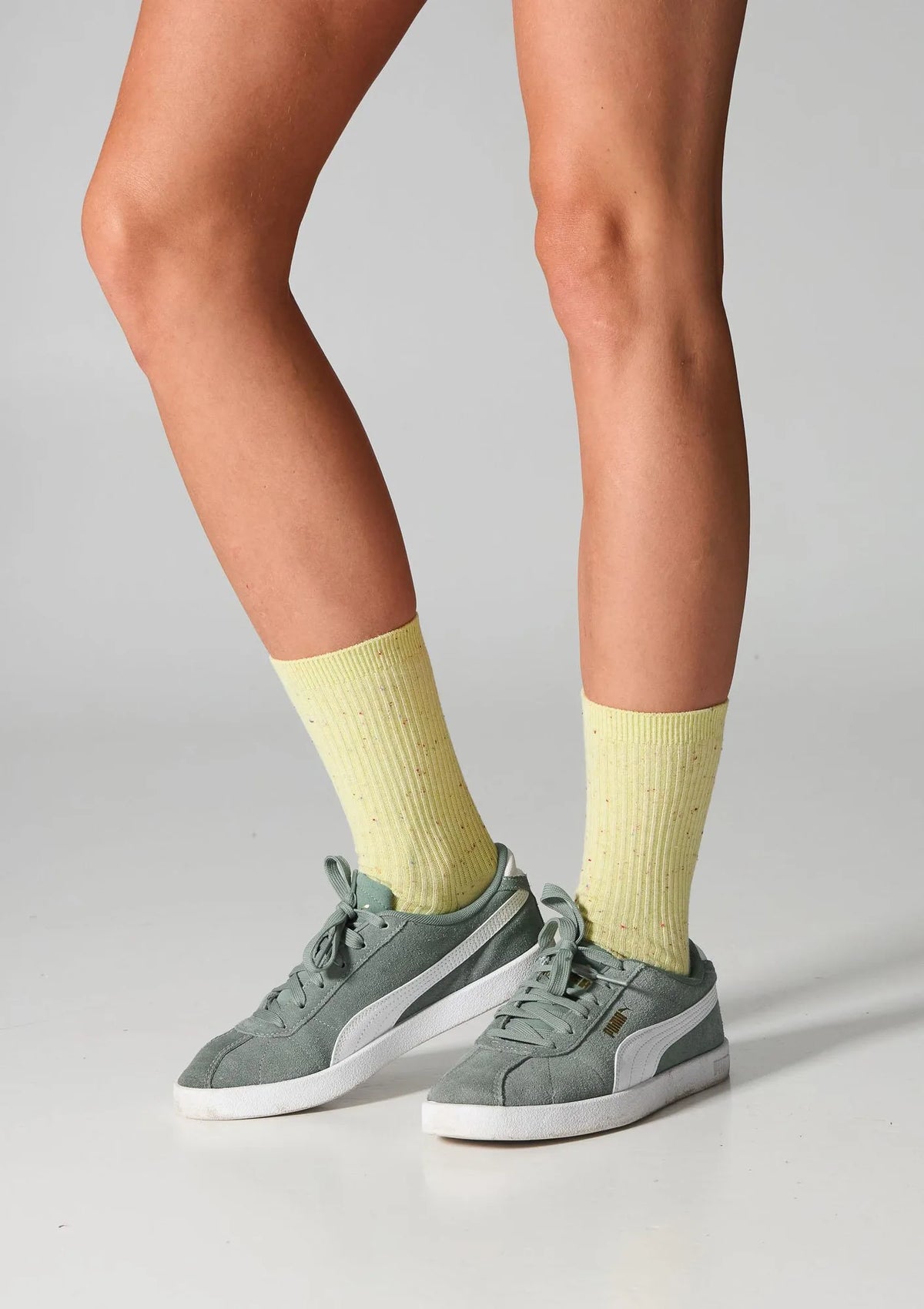 Skarpetki bawełniane Legs G19 green/yellow, 2 pary, prążek