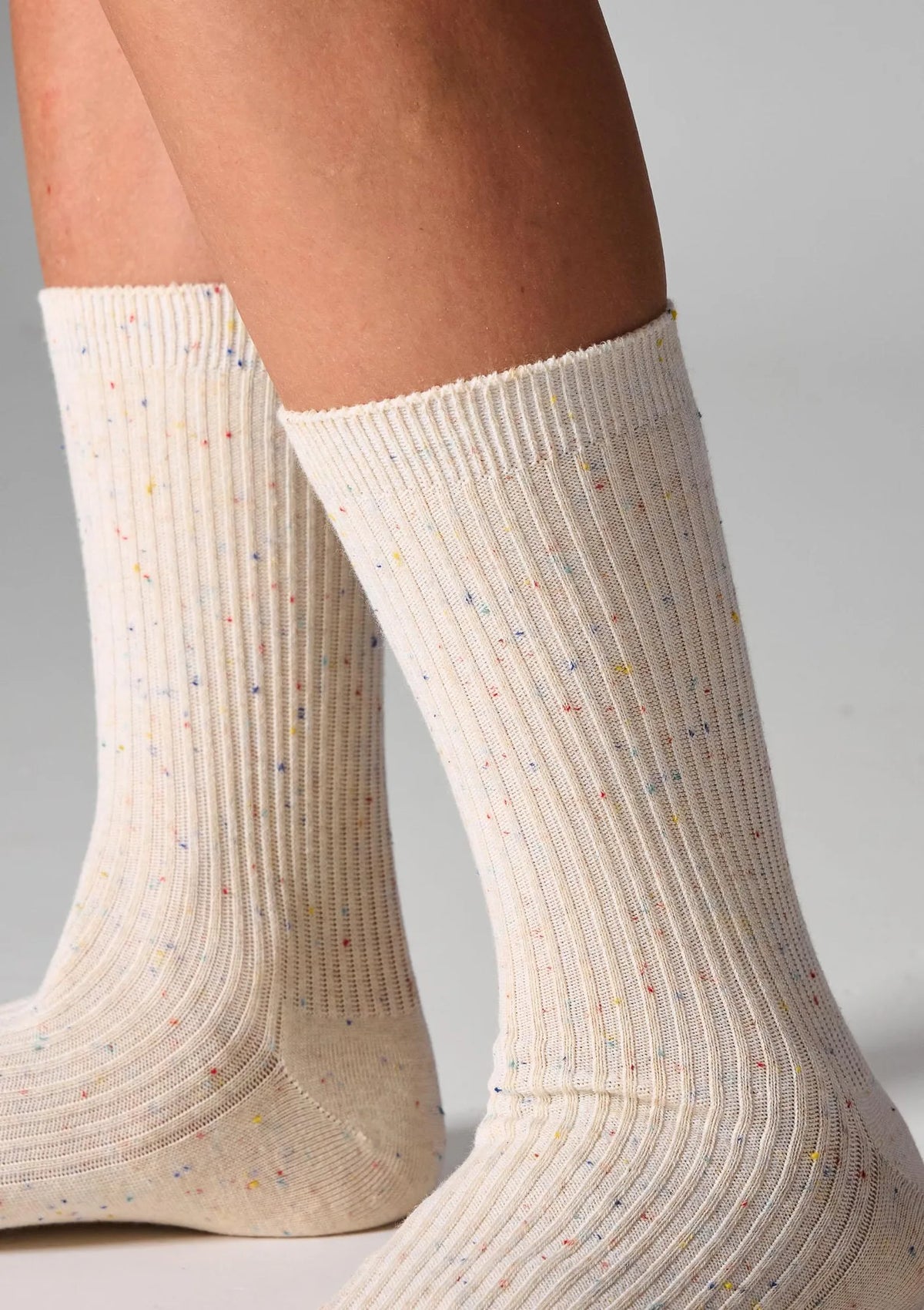 Legs G19 skarpetki damskie prążkowane z bawełny, 2 pary
