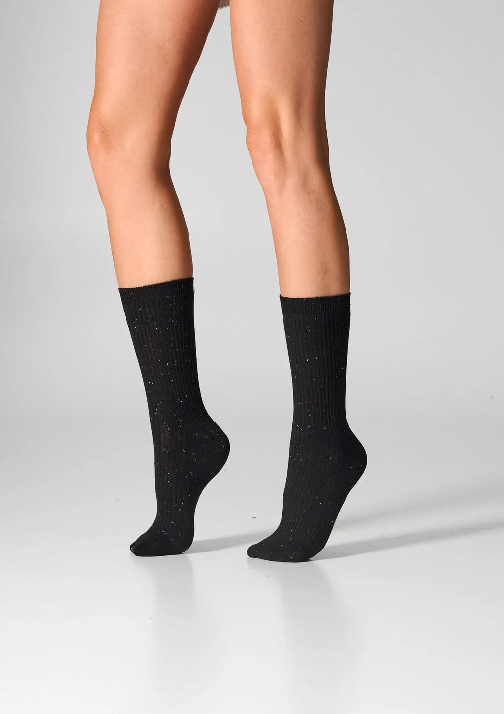 Legs G19 skarpetki prążkowane 2 pary nero/light grey