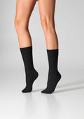 Legs G19 skarpetki prążkowane 2 pary nero/light grey