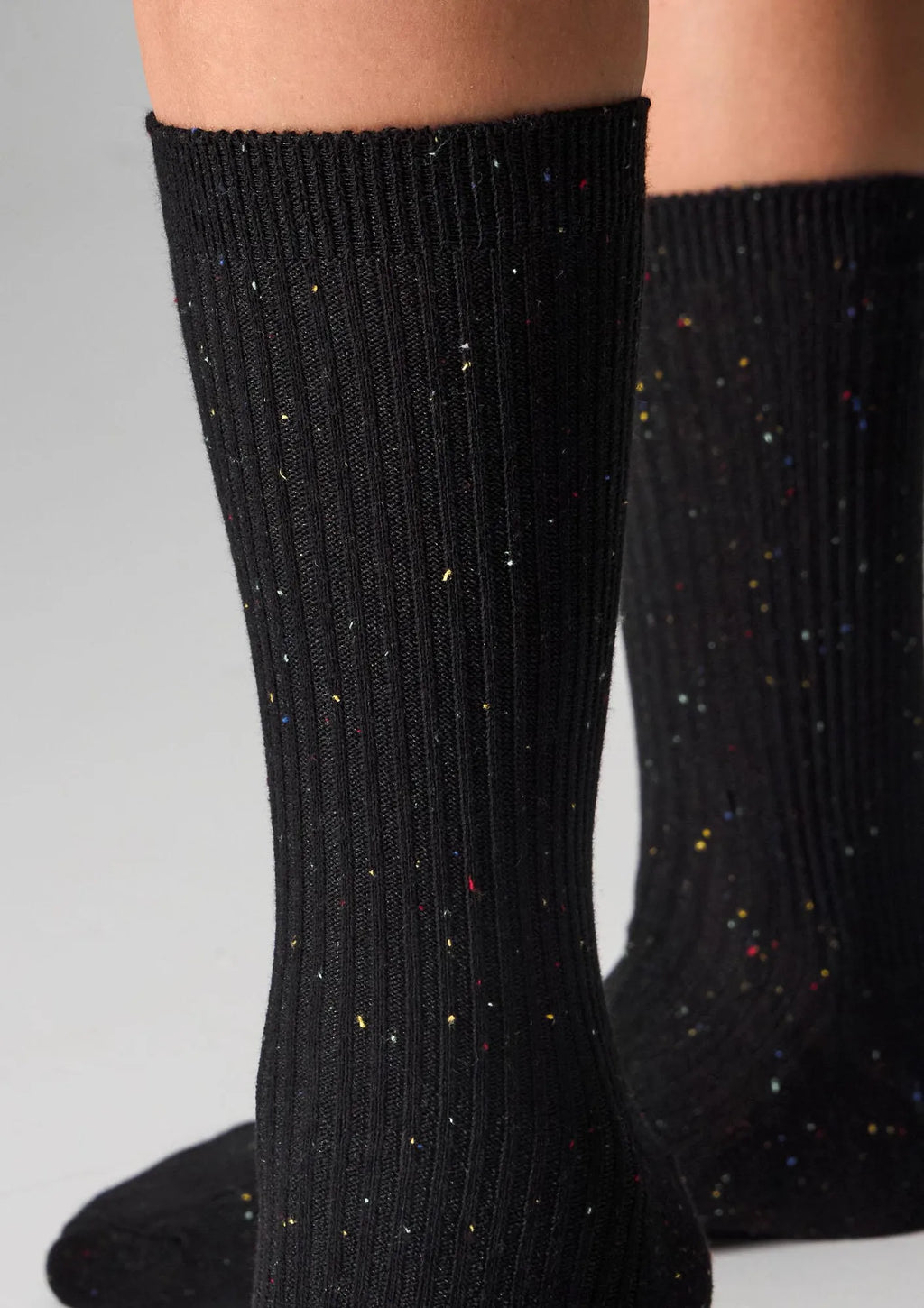 Legs G19 skarpetki prążkowane 2 pary nero/light grey