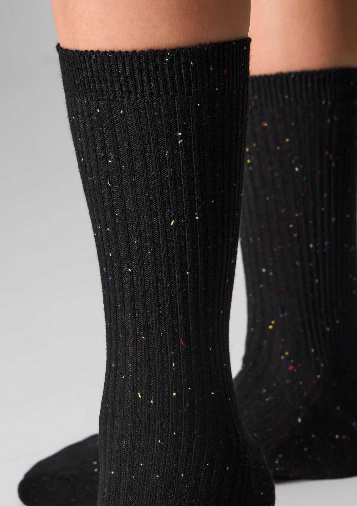 Legs G19 skarpetki prążkowane 2 pary nero/light grey