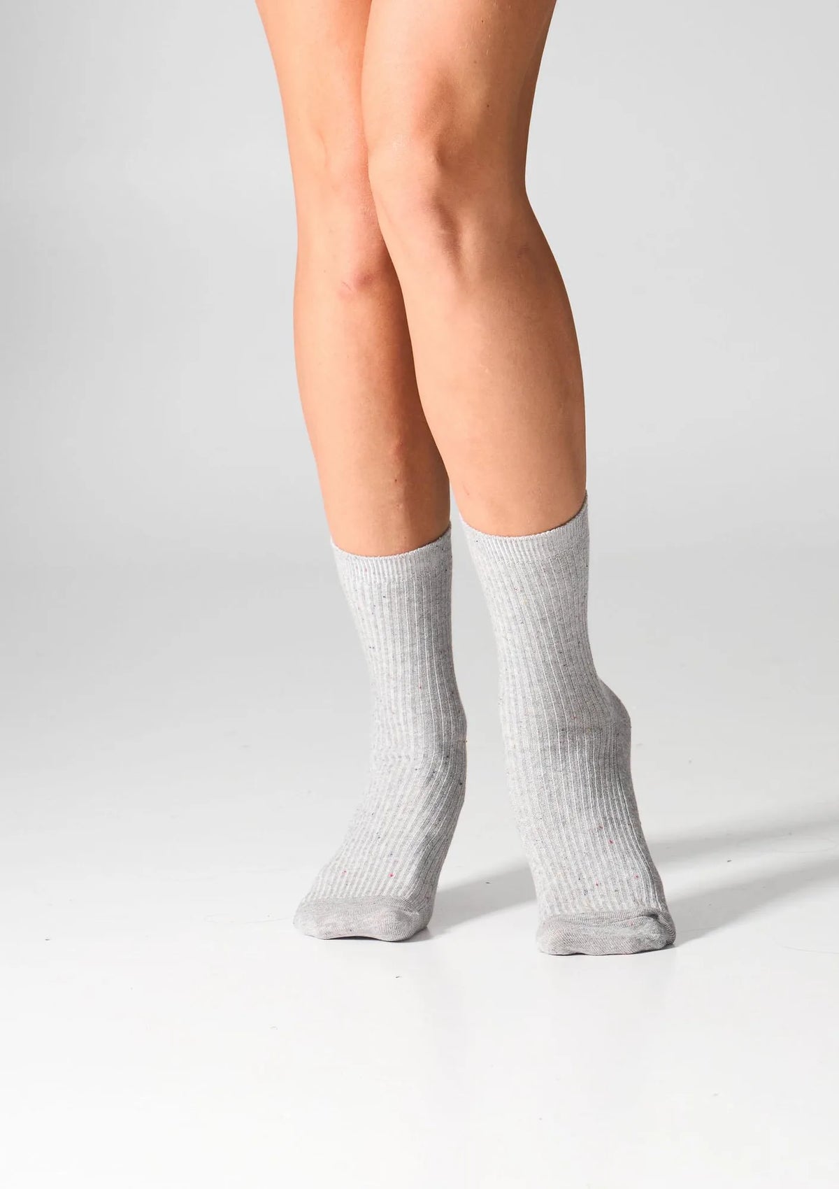Legs G19 skarpetki prążkowane 2 pary nero/light grey
