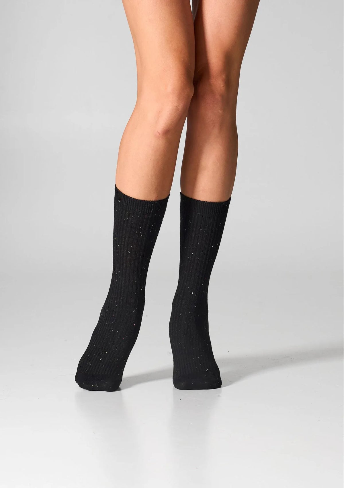 Legs G19 skarpetki prążkowane 2 pary nero/light grey
