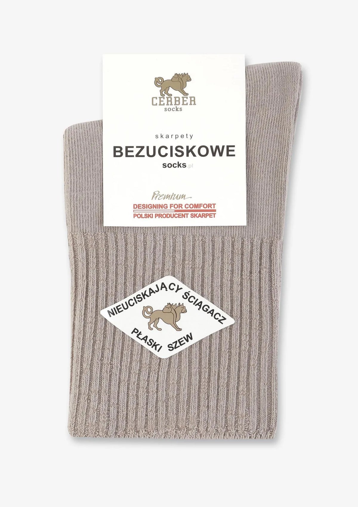 Skarpetki damskie Art.1098 Cerber beż – bawełniane bezuciskowe krótkie