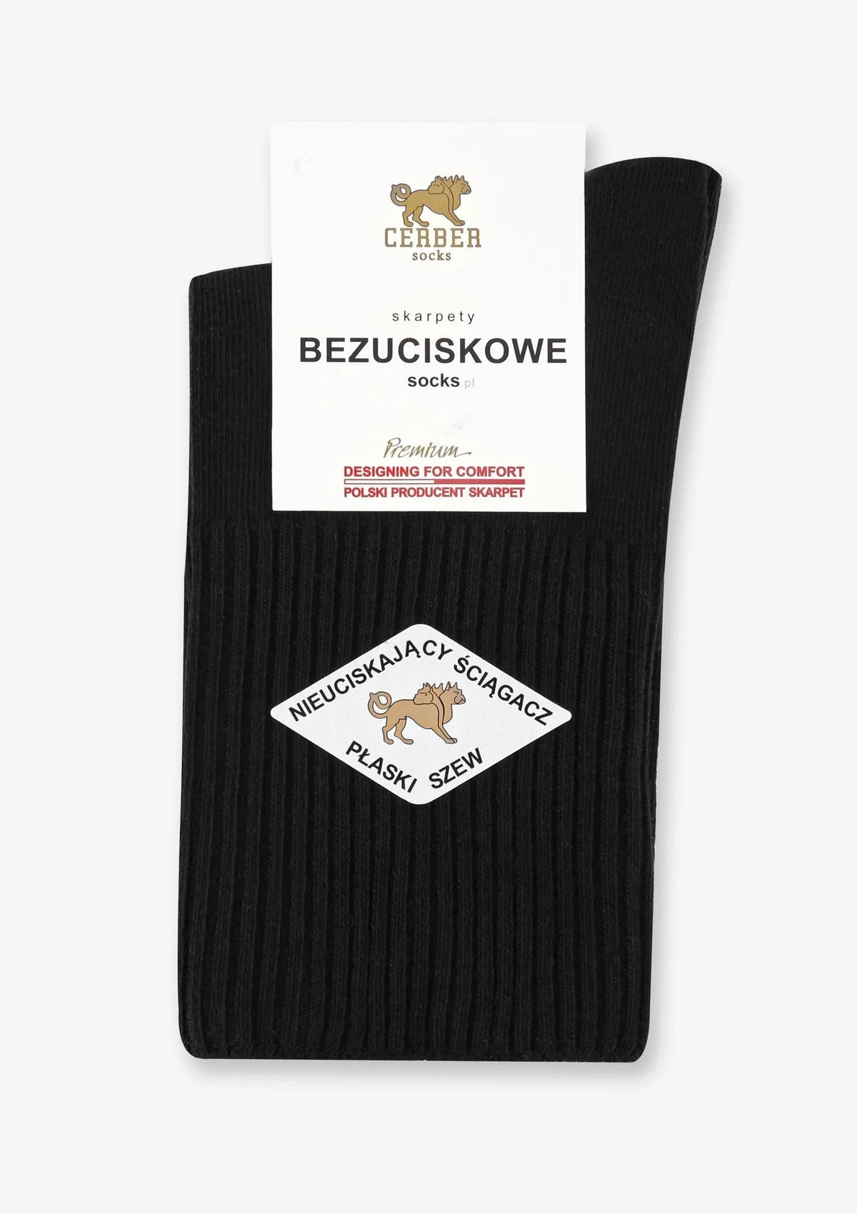 Skarpetki damskie Art.1098 Cerber czarne – bawełniane bezuciskowe krótkie