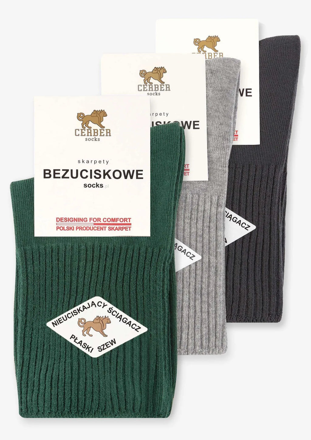 Skarpetki damskie Art.1098 Cerber grafitowe – bawełniane bezuciskowe krótkie