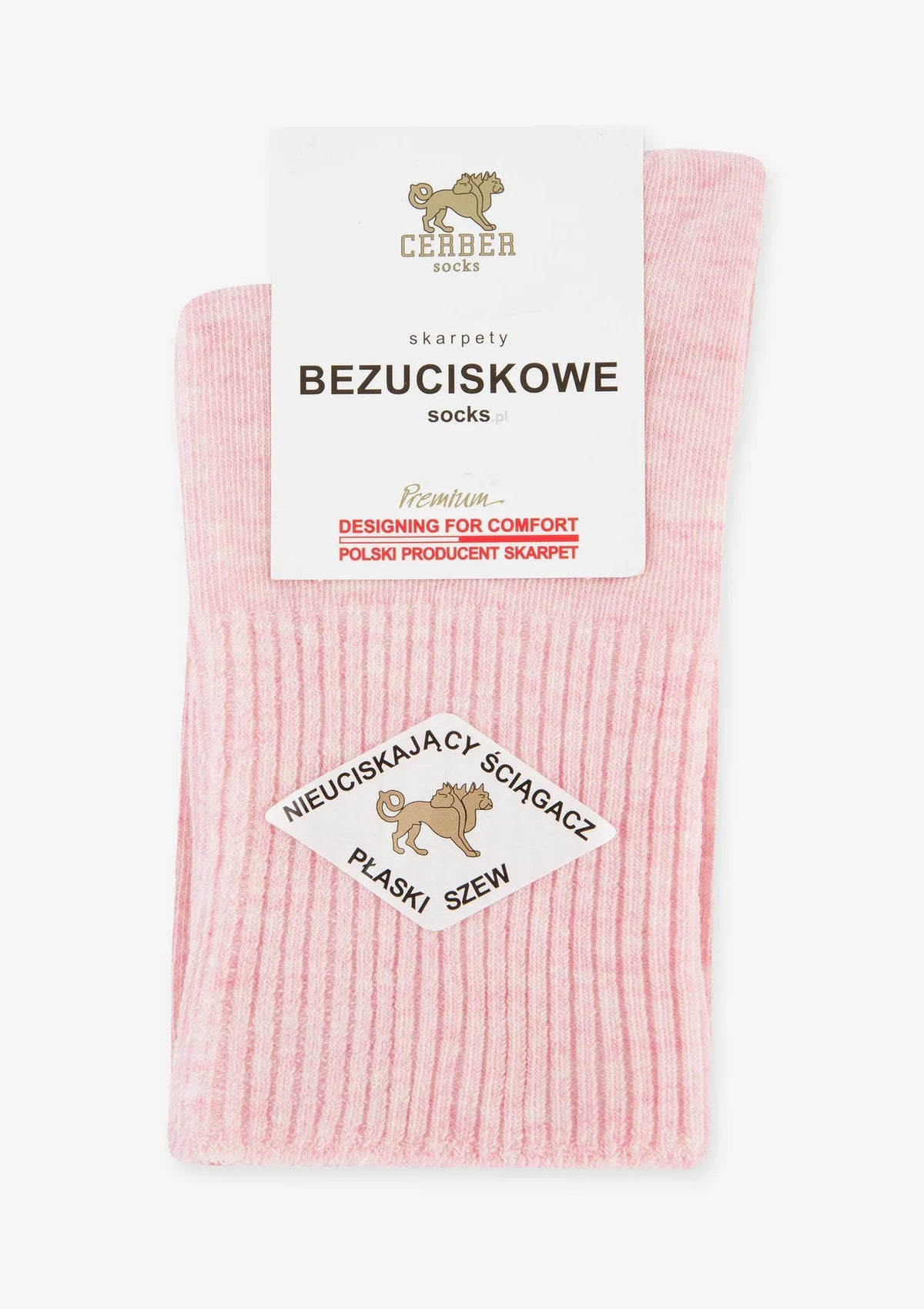 Skarpetki damskie Art.1098 Cerber pudrowy – bawełniane bezuciskowe krótkie