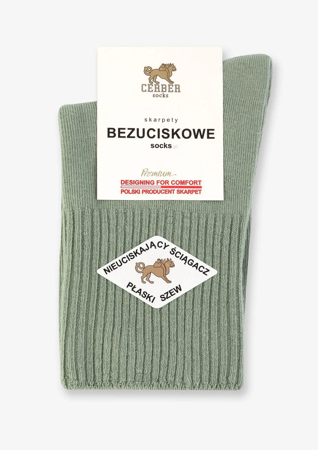 Skarpetki damskie Art.1098 Cerber oliwkowe – bawełniane bezuciskowe krótkie