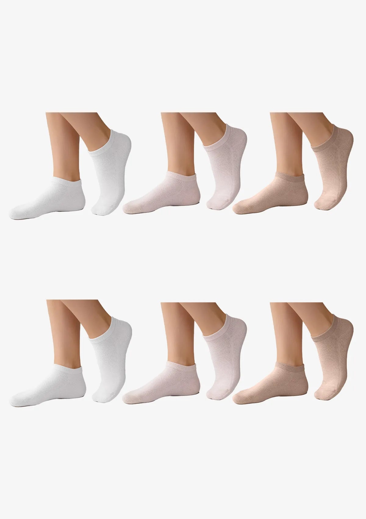 Cotton Mesh 008 Legs skarpetki damskie wielokolorowe, 6 par kolorowe