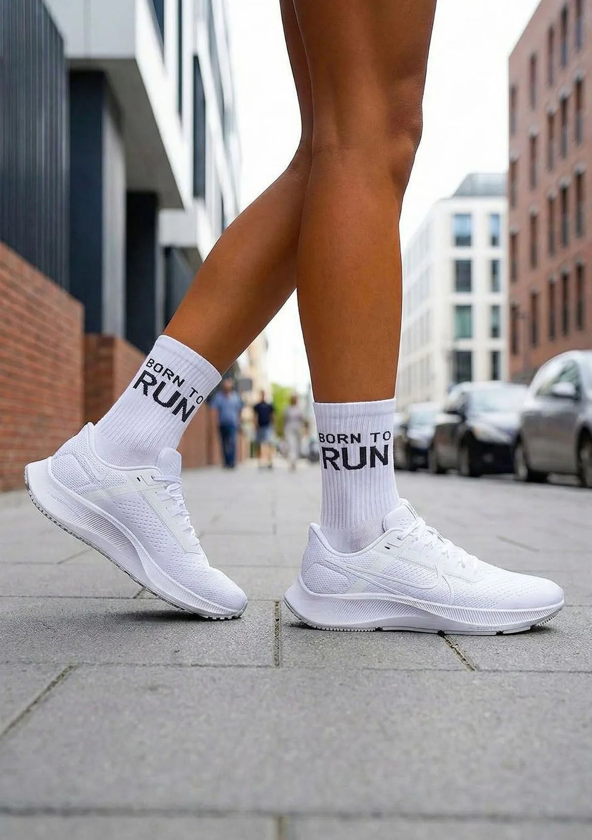 Sportowe skarpetki damskie Milena Born to Run za kostkę