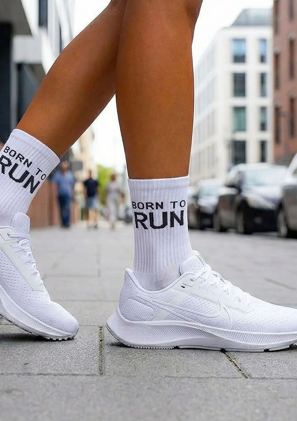 Sportowe skarpetki damskie Milena Born to Run za kostkę