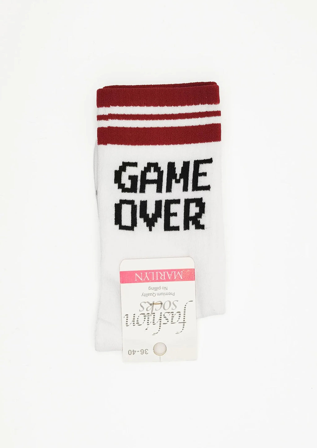 Marilyn Game Over bawełniane skarpetki sportowe damskie