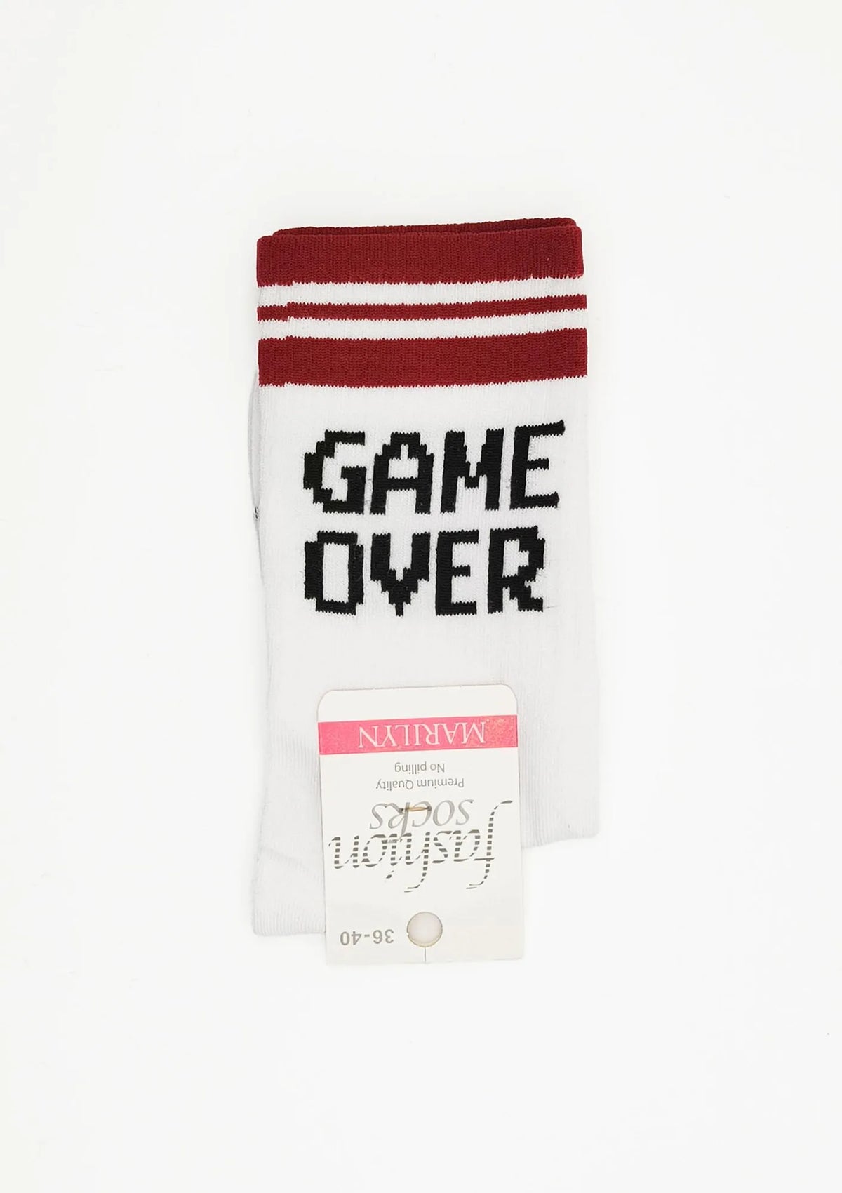 Marilyn Game Over bawełniane skarpetki sportowe damskie