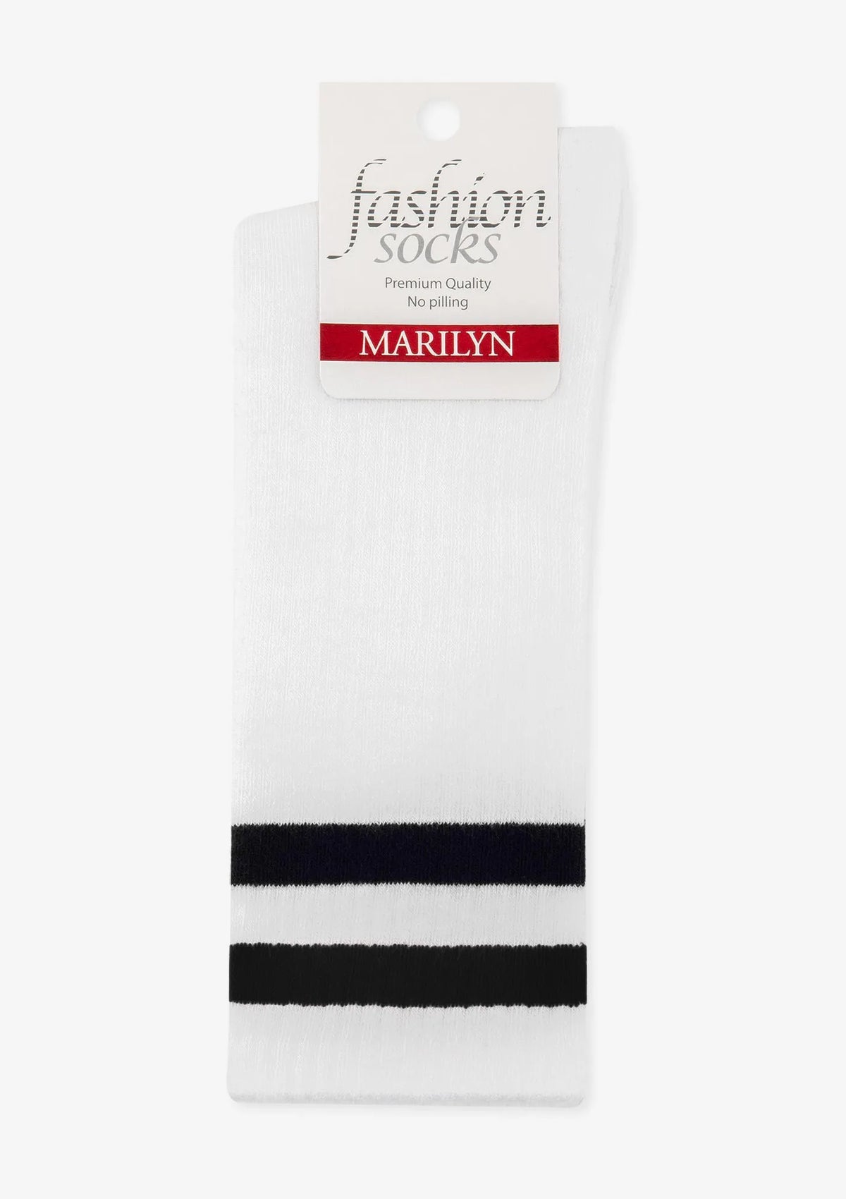 Two Straps Marilyn – skarpetki damskie białe w sportowym stylu