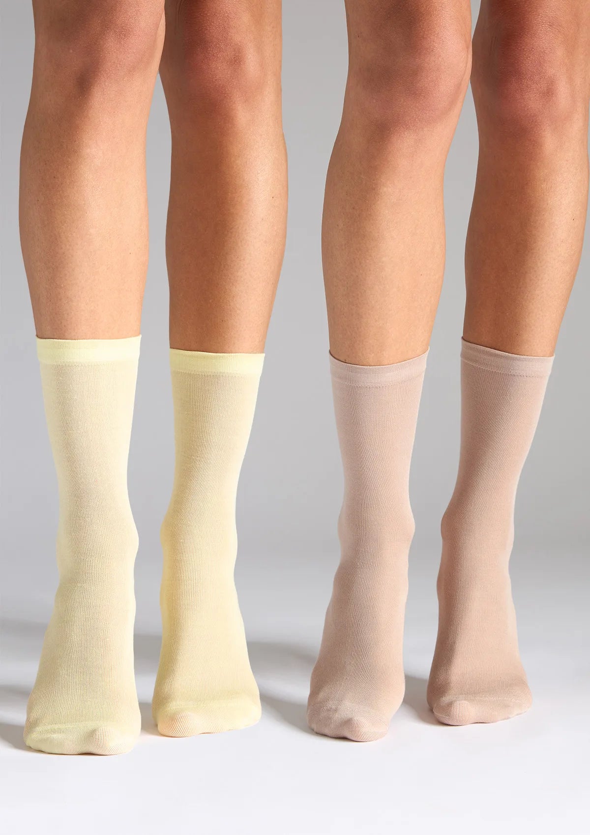 Legs G24 skarpetki z jedwabiem, latte i żółte, 2 pary żółty