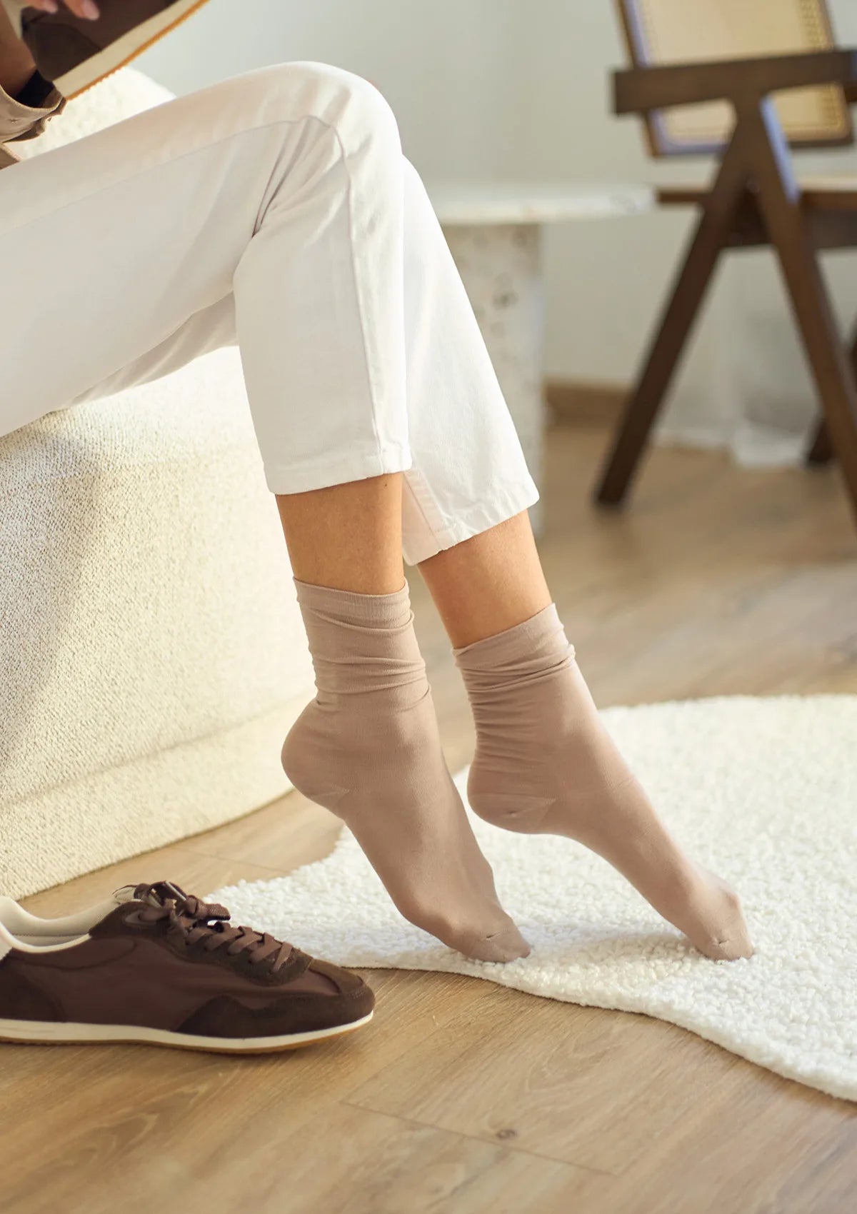 Legs G24 skarpetki z jedwabiem, latte i żółte, 2 pary żółty