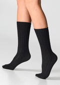 Legs W22 Angora Rabbit skarpetki z angorą, 2 pary czarne
