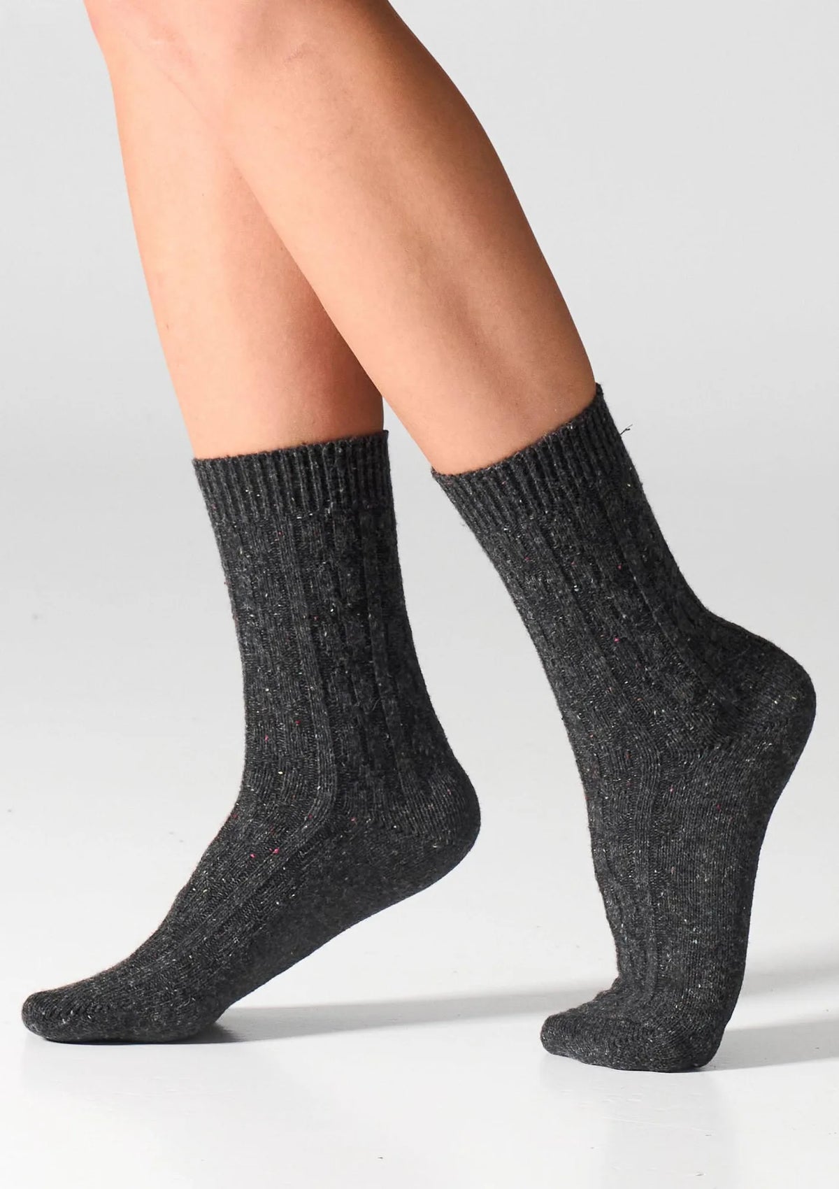 Legs W27 Wool Dots skarpetki z wełną w warkocze, 2 pary