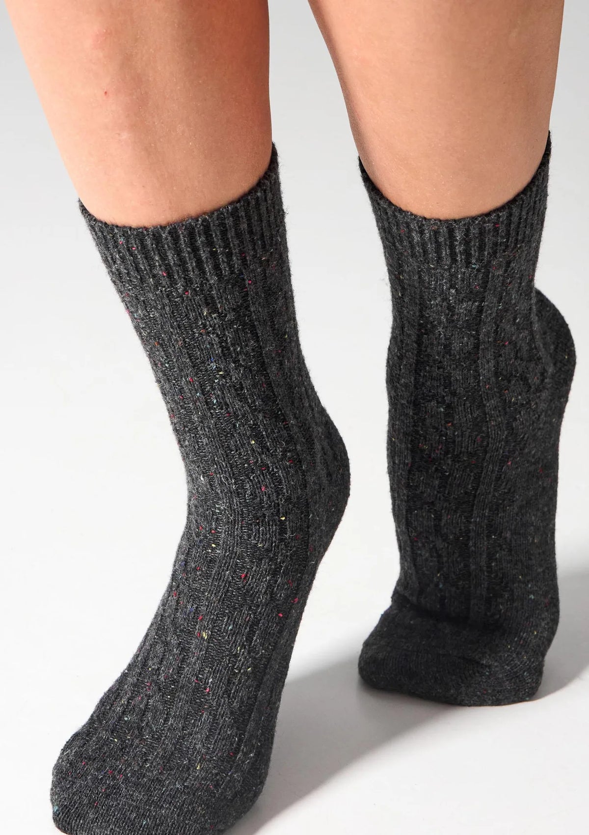 Legs W27 Wool Dots skarpetki z wełną w warkocze, 2 pary