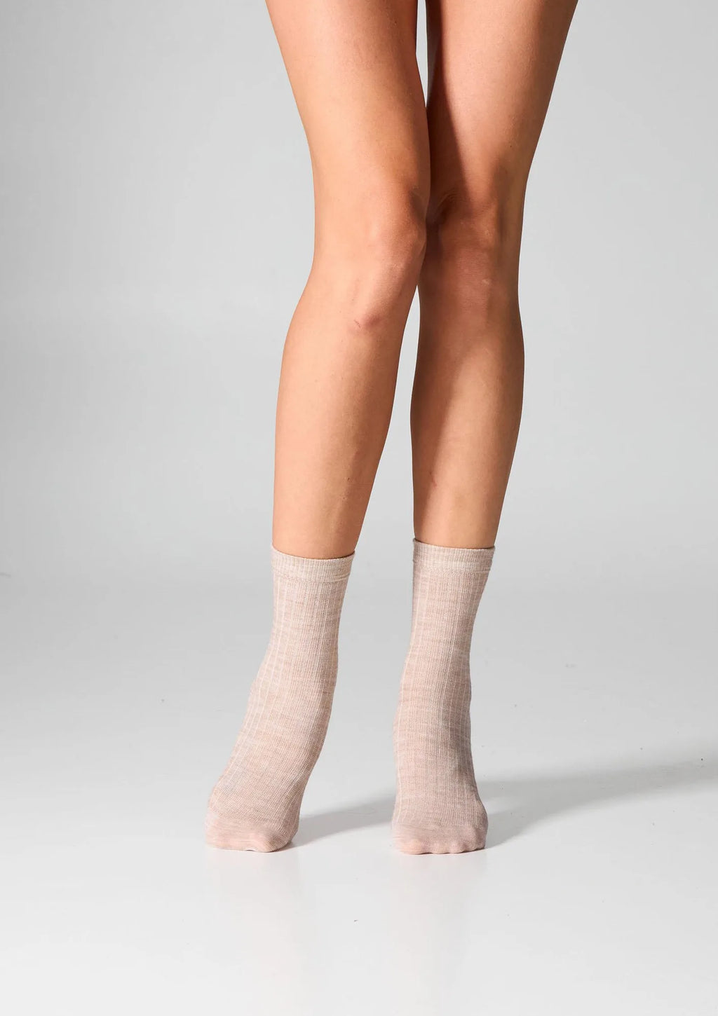 Skarpetki Legs W12 Merino cienkie z wełną merynosów, 2 pary beż