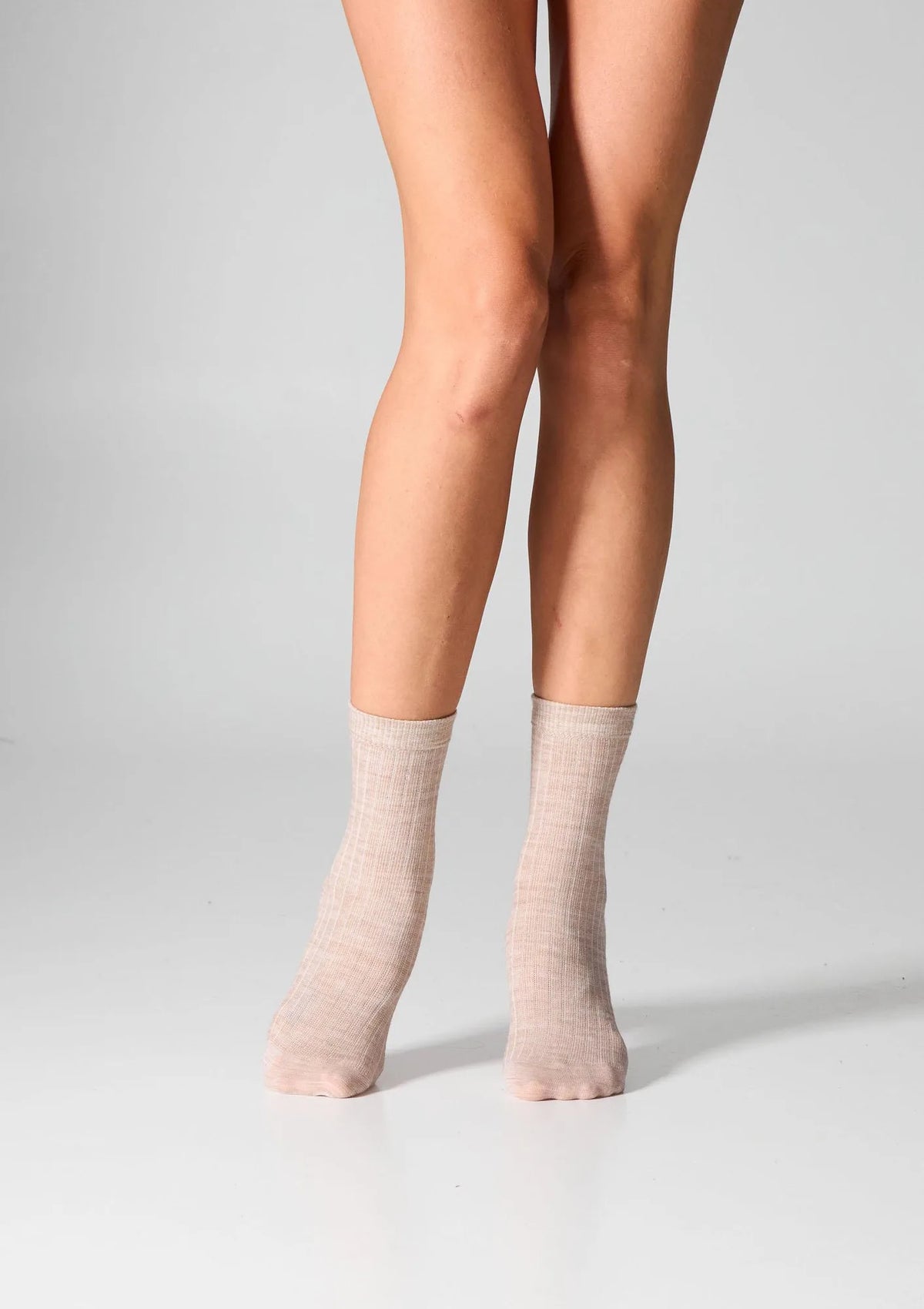 Skarpetki Legs W12 Merino cienkie z wełną merynosów, 2 pary beż