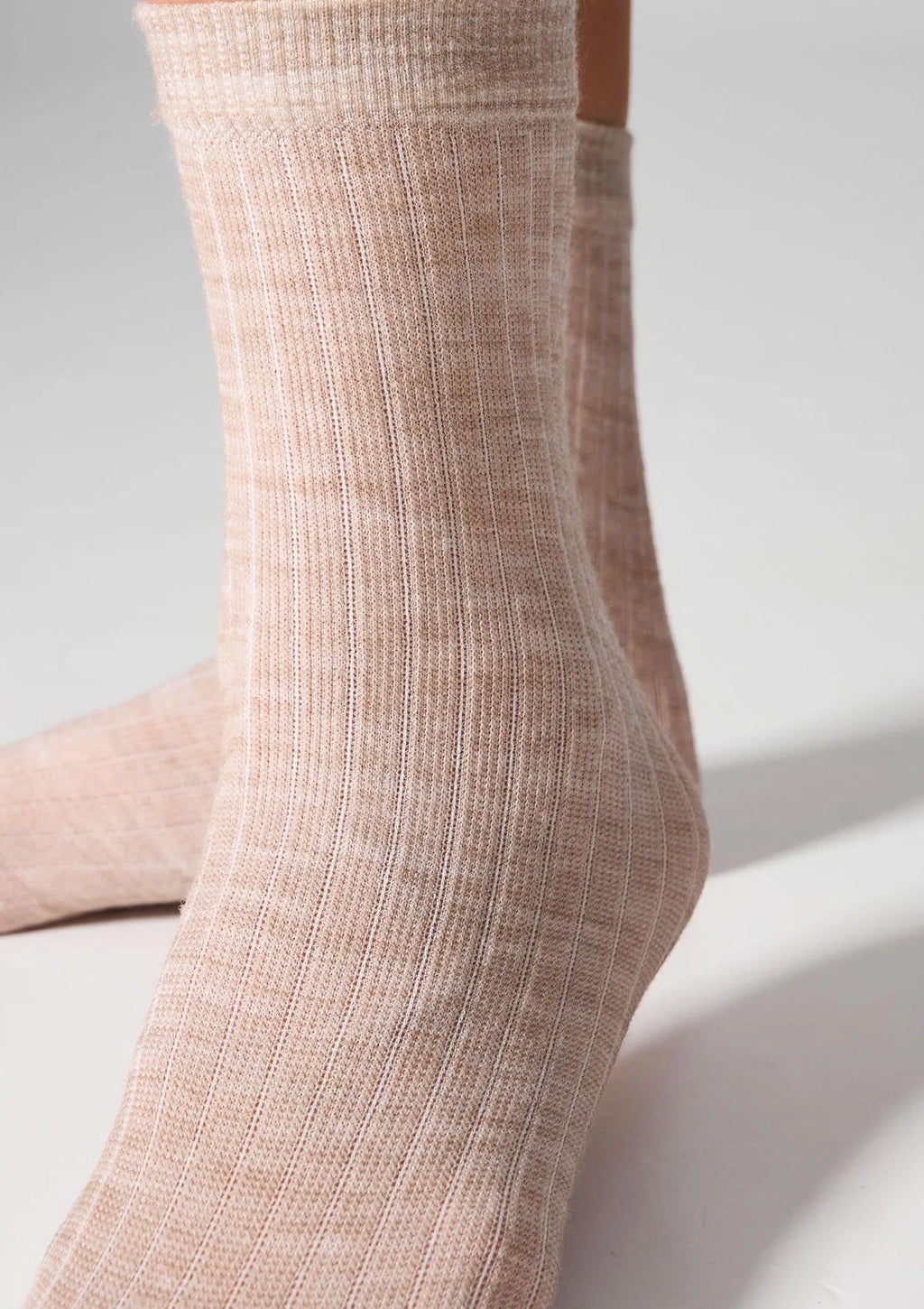 Skarpetki Legs W12 Merino cienkie z wełną merynosów, 2 pary beż