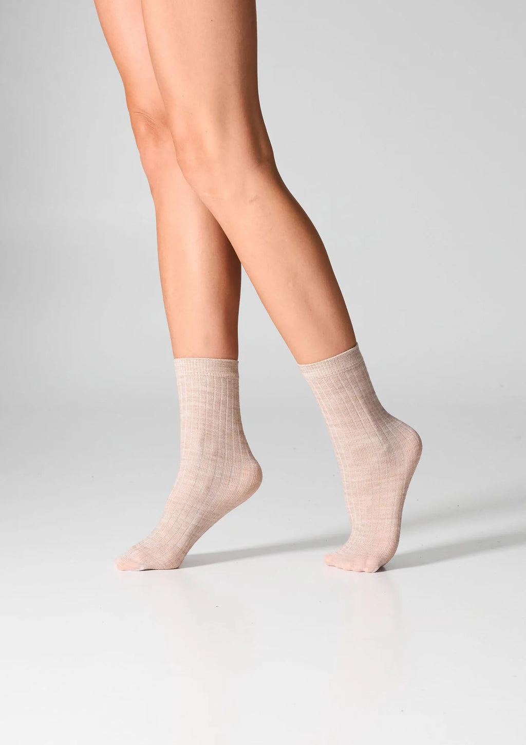Skarpetki Legs W12 Merino cienkie z wełną merynosów, 2 pary beż