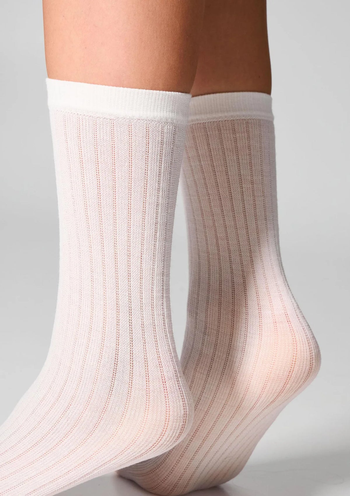 Skarpetki Legs W12 Merino cienkie z wełną merynosów, 2 pary kremowe