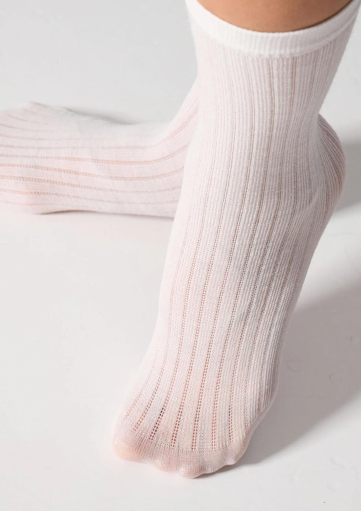 Skarpetki Legs W12 Merino cienkie z wełną merynosów, 2 pary kremowe