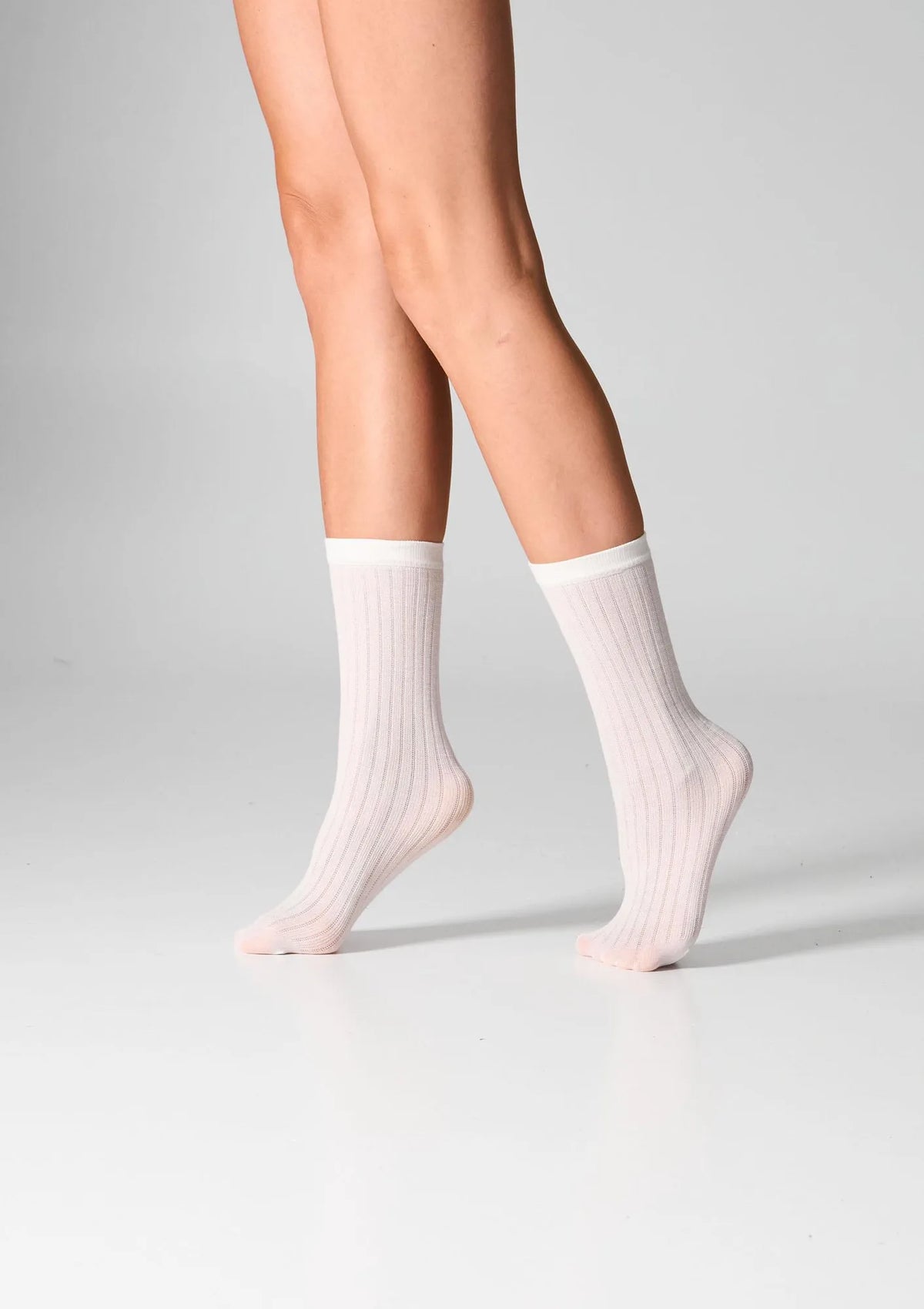 Skarpetki Legs W12 Merino cienkie z wełną merynosów, 2 pary kremowe