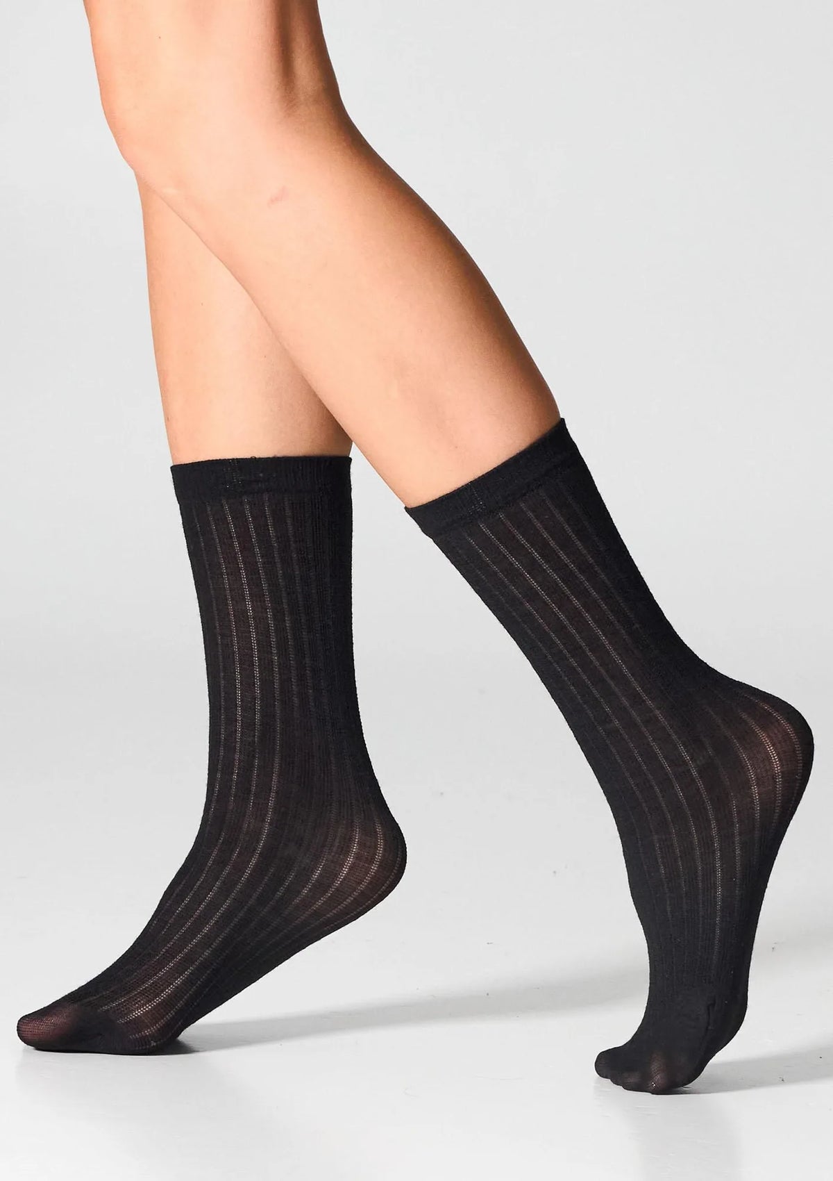 Skarpetki Legs W12 Merino cienkie z wełną merynosów, 2 pary czarne