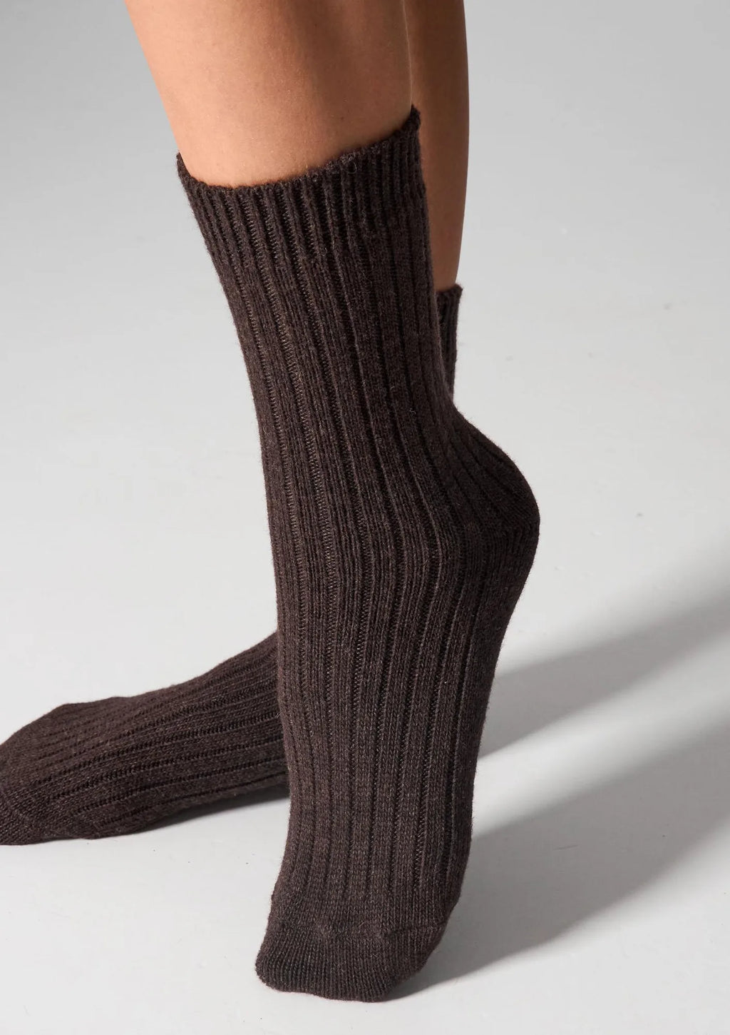 Legs SCM26 damskie skarpetki wełniane z kaszmirem, brąz