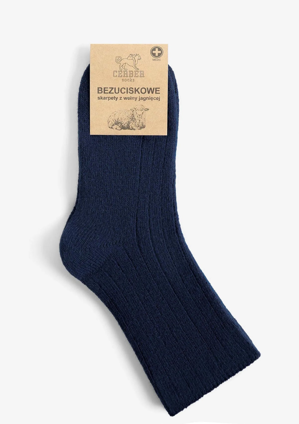 Cerber Art. 0251 – skarpetki merino z wełny merynosa jagnięce granatowe