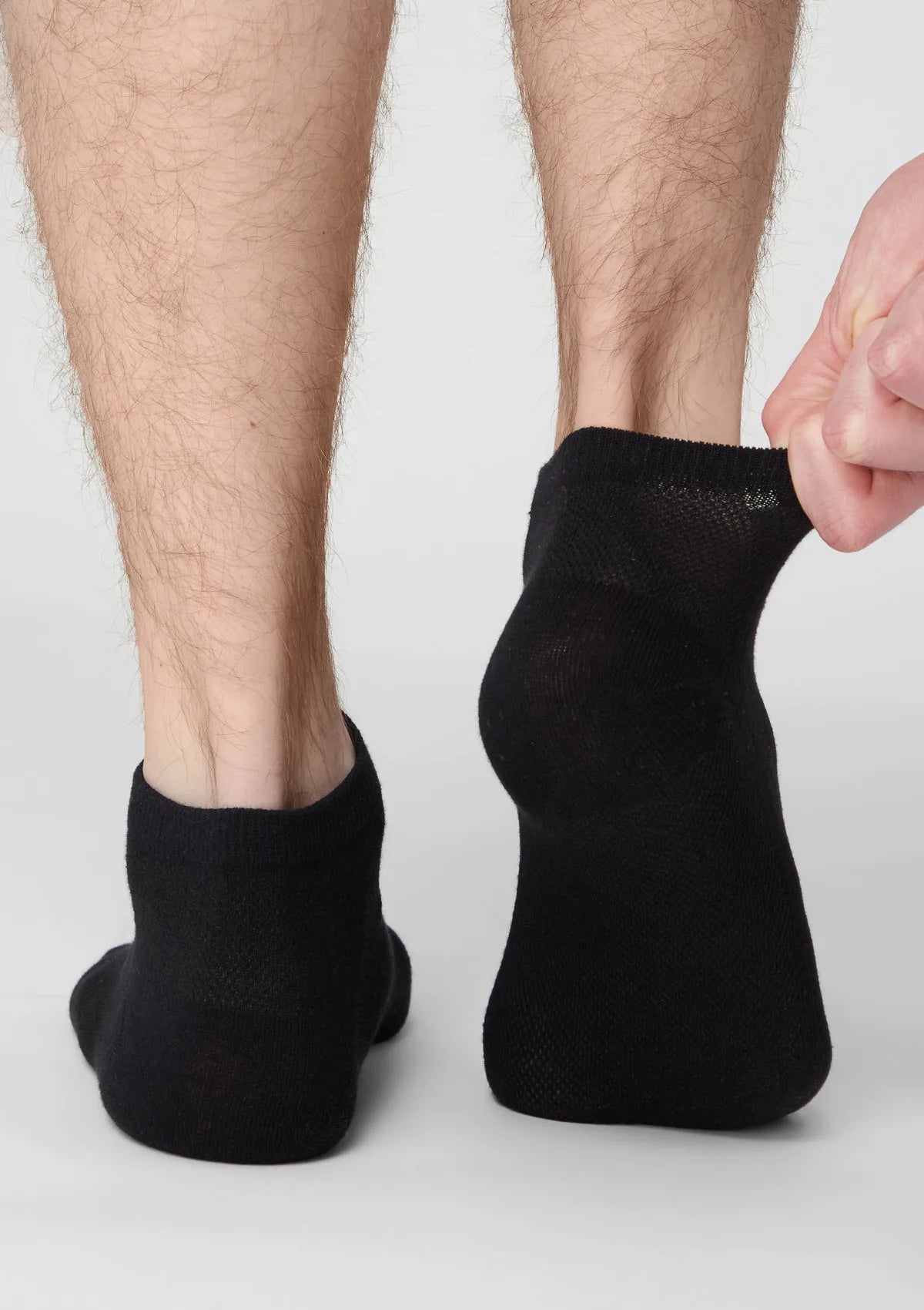 Legs Cotton Mesh skarpetki męskie krótkie z bawełny, 3 pary czarne