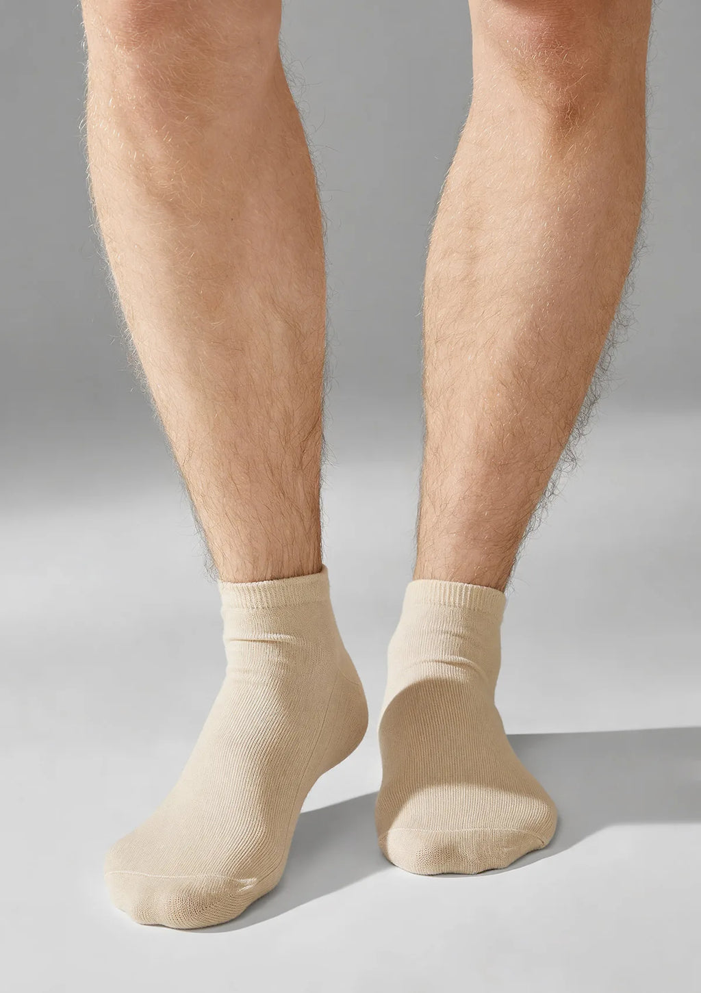 Legs Cotton Low 043 skarpetki męskie beżowe, beż/ecru 6 par