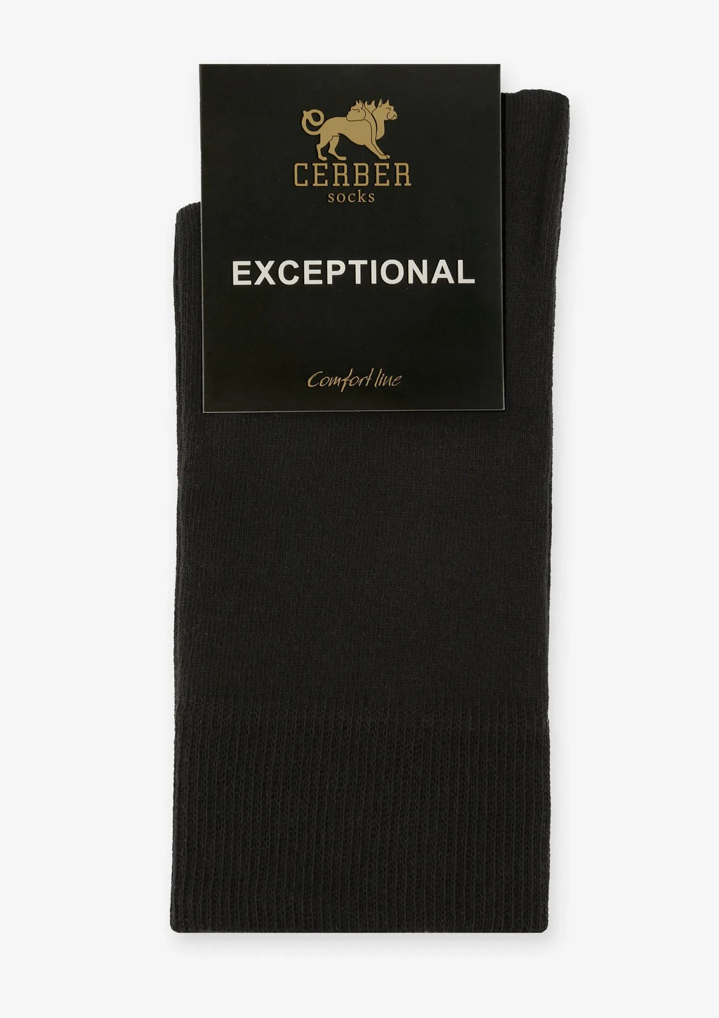 Cerber Exceptional skarpetki garniturowe męskie, bawełna czarne