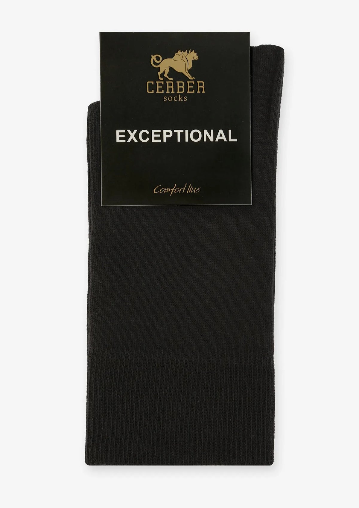 Cerber Exceptional skarpetki garniturowe męskie, bawełna czarne