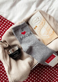 Skarpetki szare Milena I Love Babcia na Dzień Babci