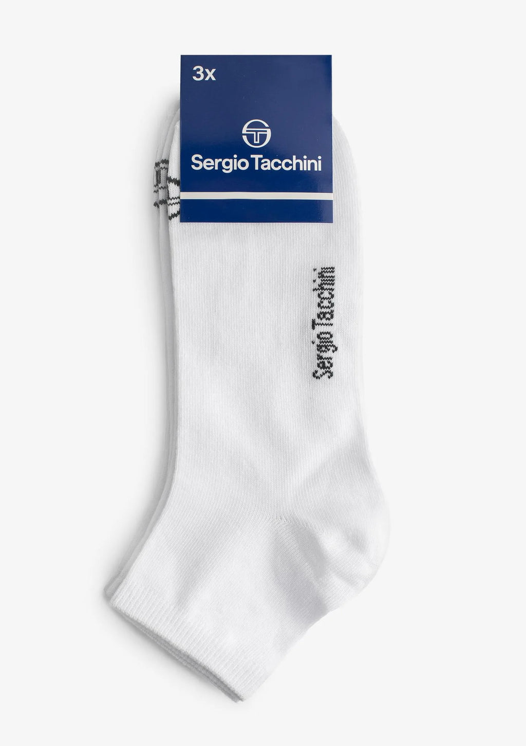 Sergio Tacchini 1008 skarpety za kostkę, sportowe, 3 pary białe