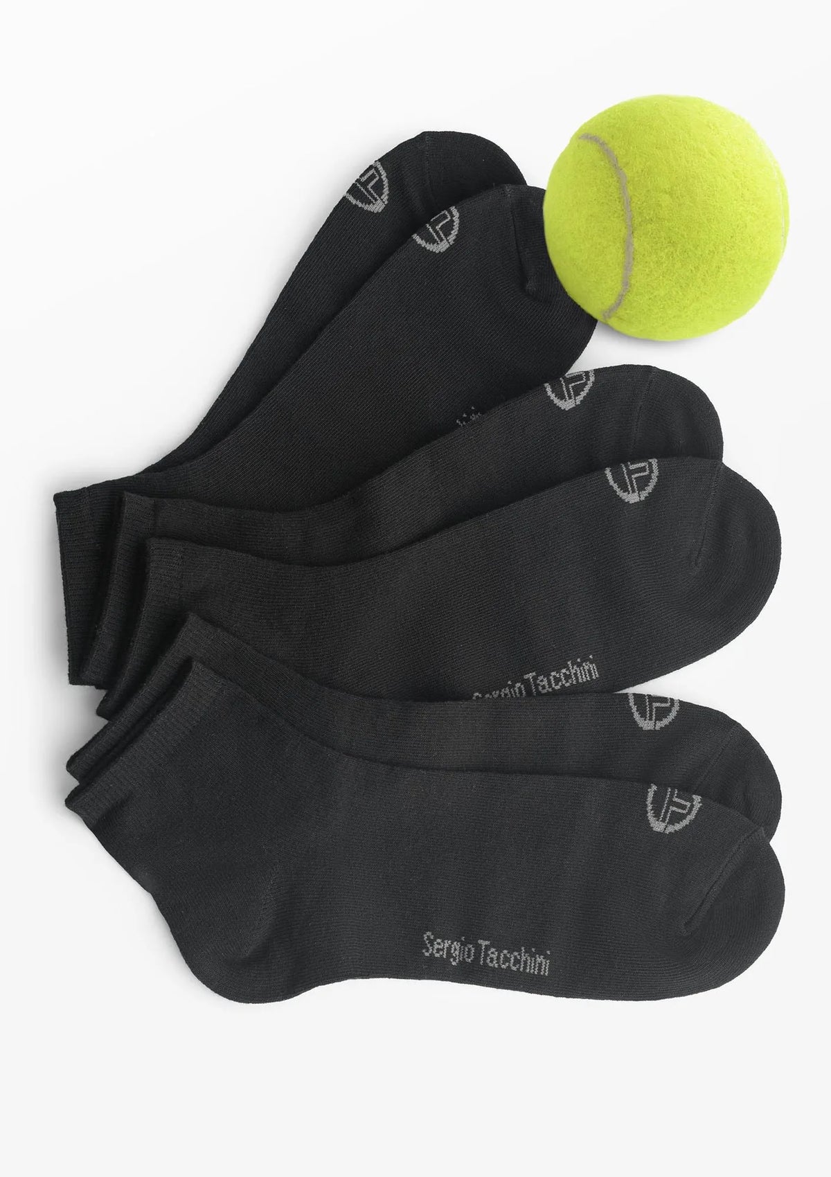 Sergio Tacchini 1008 skarpety za kostkę, sportowe, 3 pary czarne