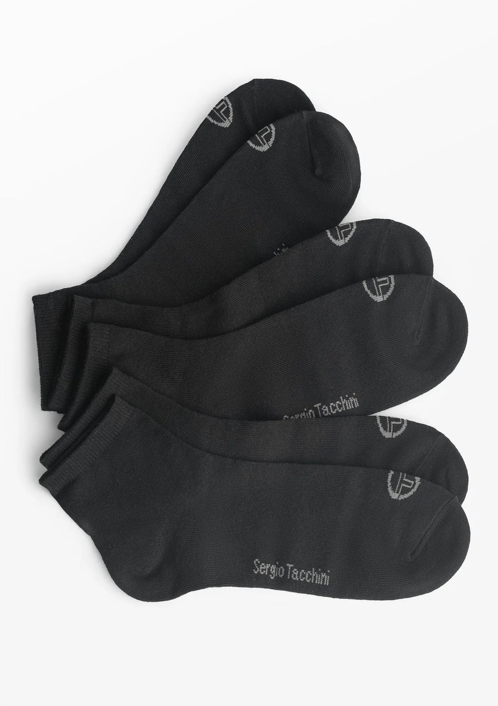 Sergio Tacchini 1008 skarpety za kostkę, sportowe, 3 pary czarne