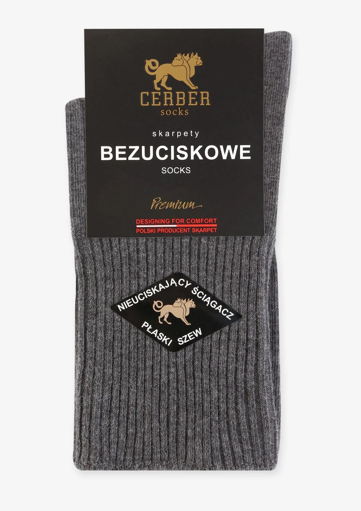 Skarpety męskie bezuciskowe Cerber Art.0176 Premium melanż