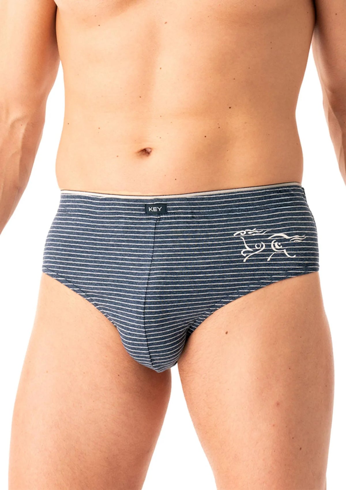 Key MPP 354 slipy męskie 2 szt. paski z motywem konia