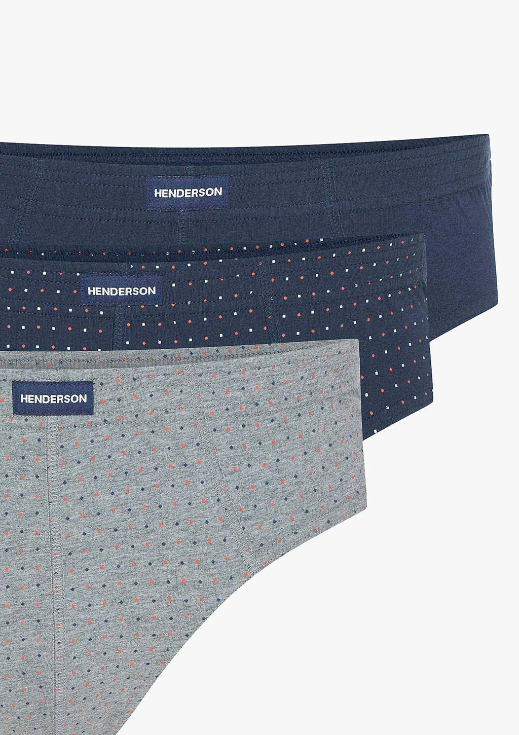 Slipy męskie Henderson K688 klasyczne, 100% bawełny, 3 szt.